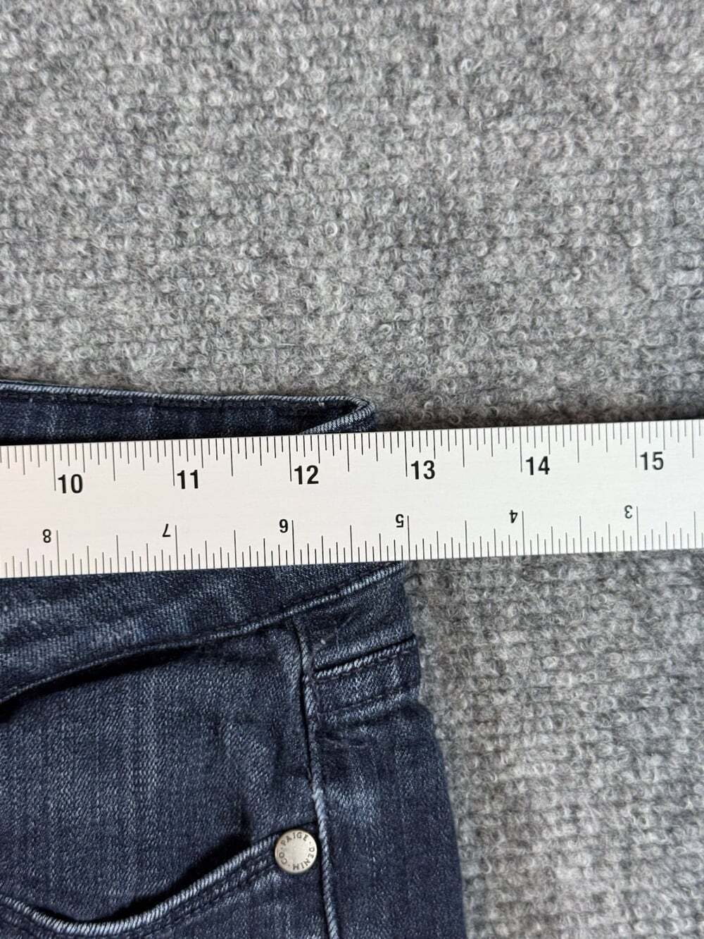 PAIGE Anthropology Women’s Dark Wash Skinny Slim Stretch Denim Jeans Size 25 - Picture 5 of 8